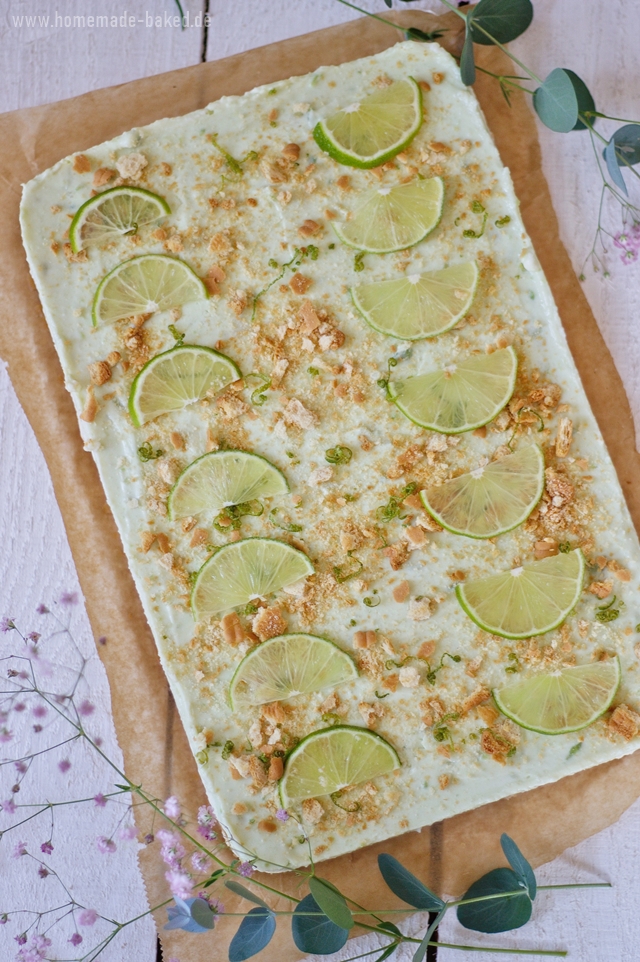 No bake avocado limetten cheesecake bars