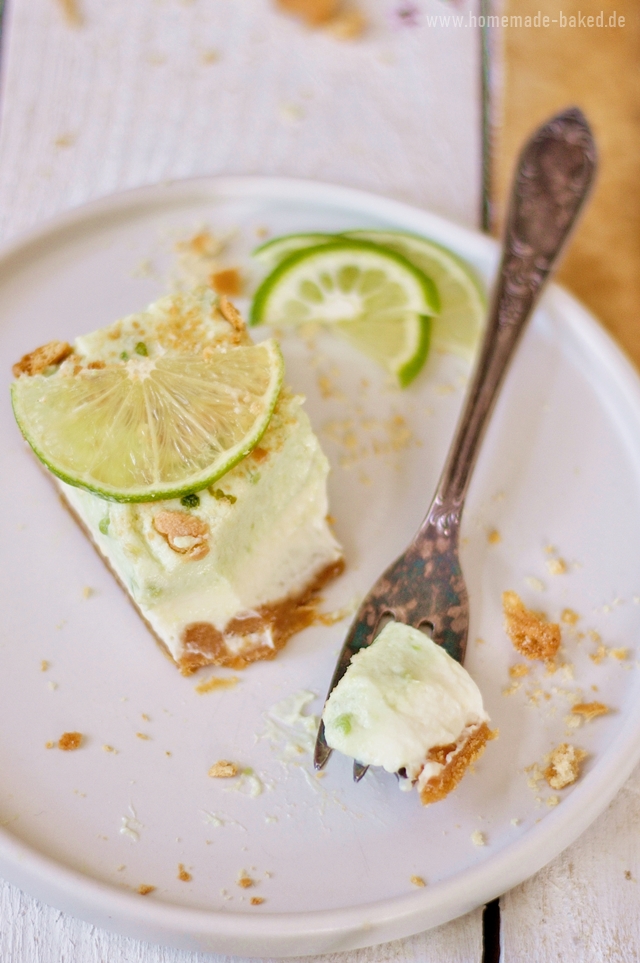 No bake avocado limetten cheesecake bars