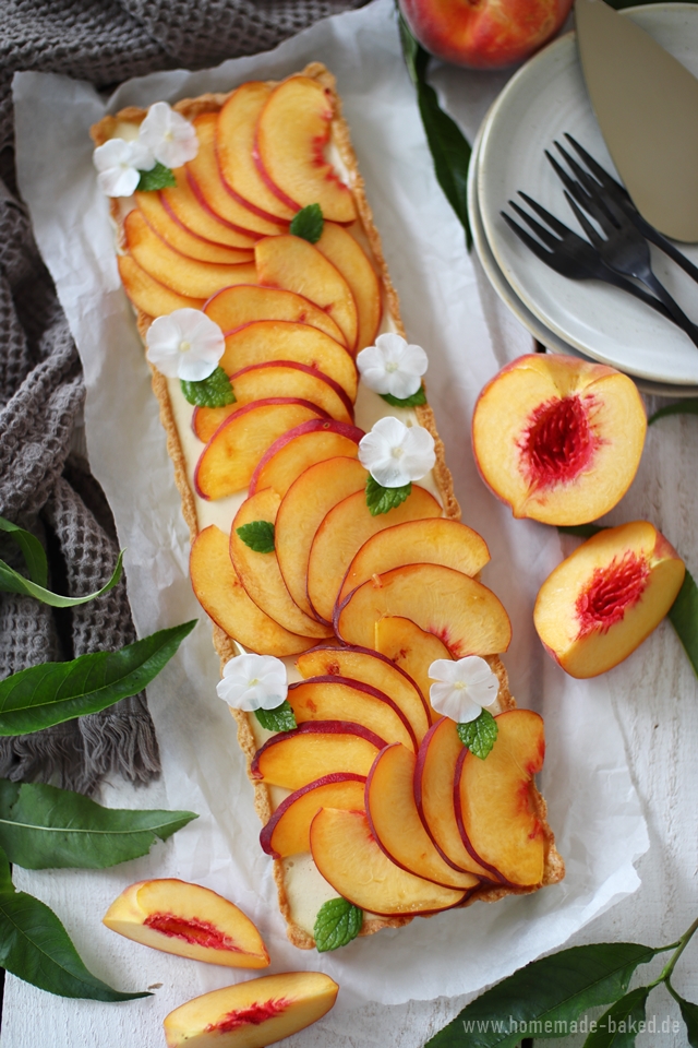 pfirsich panna cotta tarte