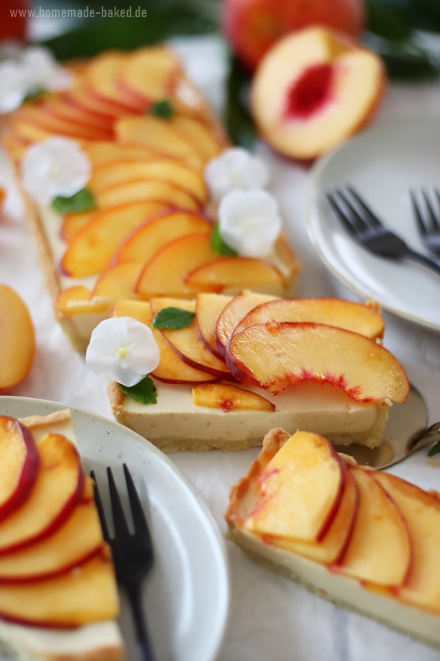 pfirsich panna cotta tarte