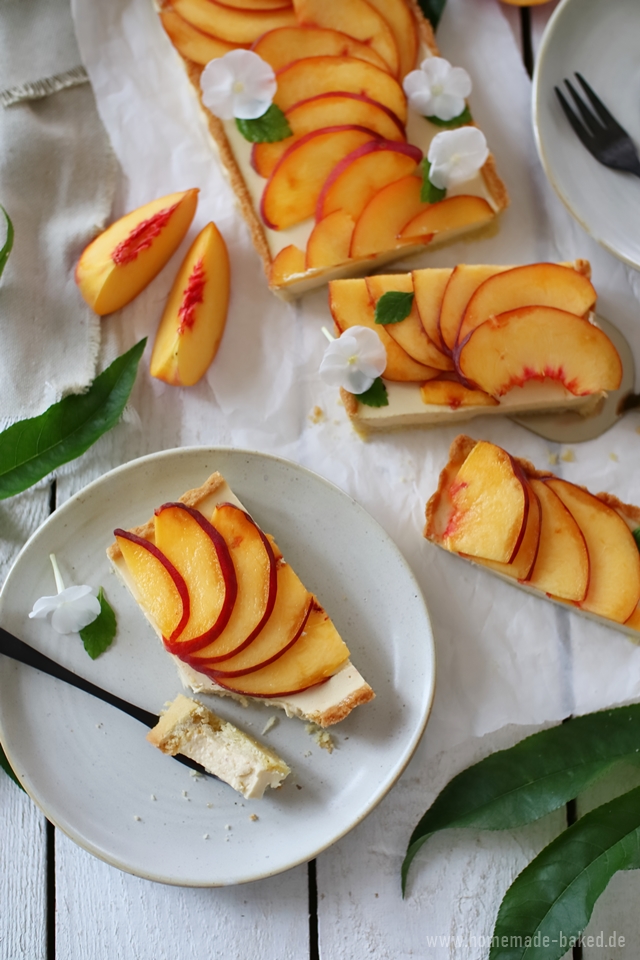 pfirsich panna cotta tarte