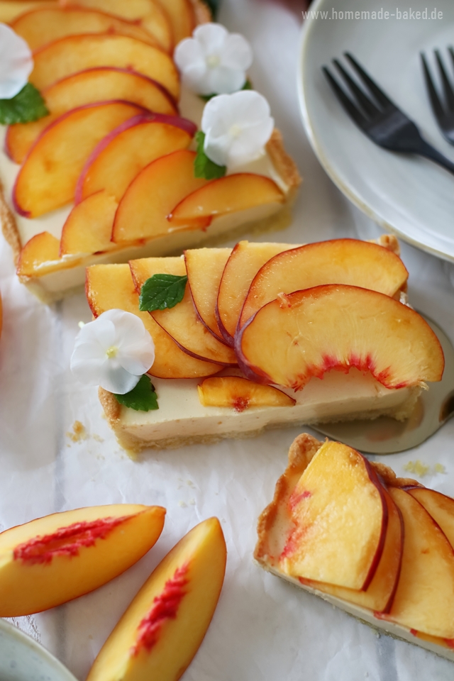 pfirsich panna cotta tarte
