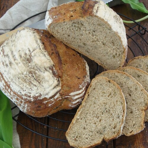 bärlauchbrot mit sauerteig