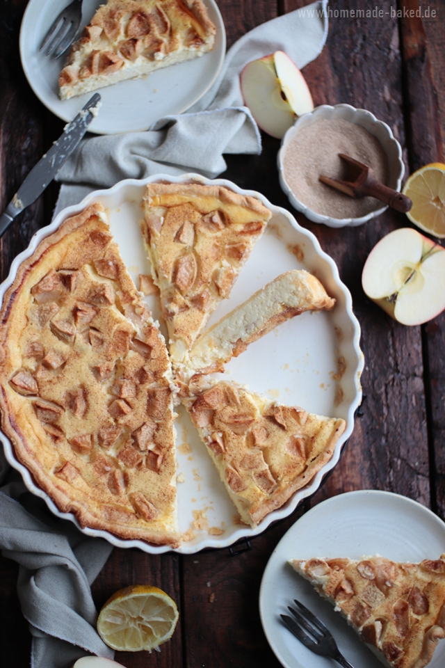 Blätterteig Apfeltarte mit Quark | schnell und einfach