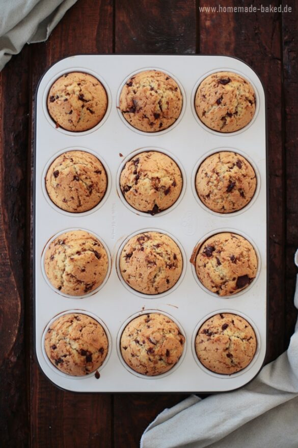 Schnelle Muffins mit Schokostückchen mit und ohne Thermomix | fluffige ...