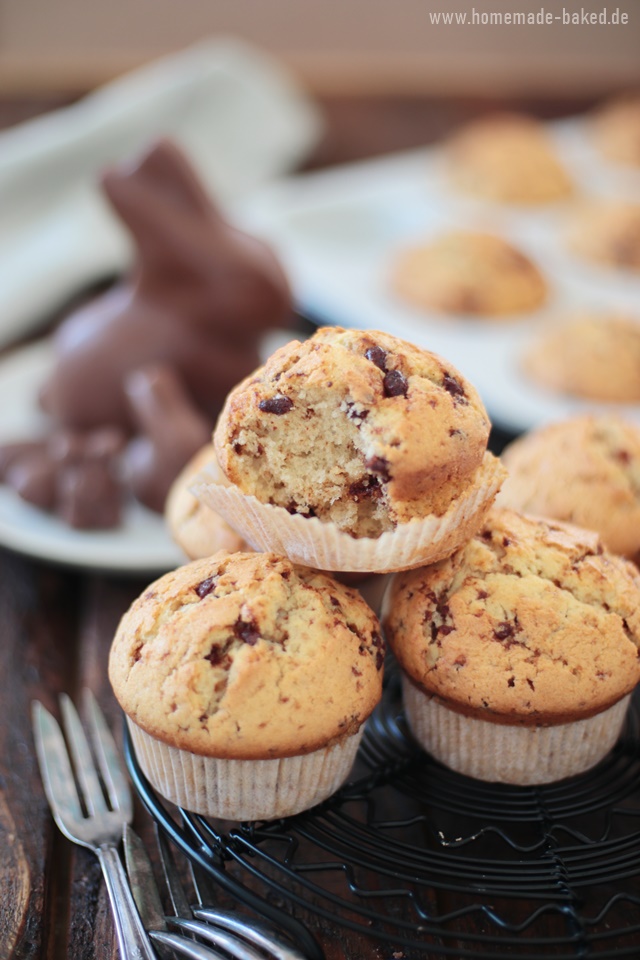 Schnelle Muffins mit Schokostückchen mit und ohne Thermomix | fluffige ...