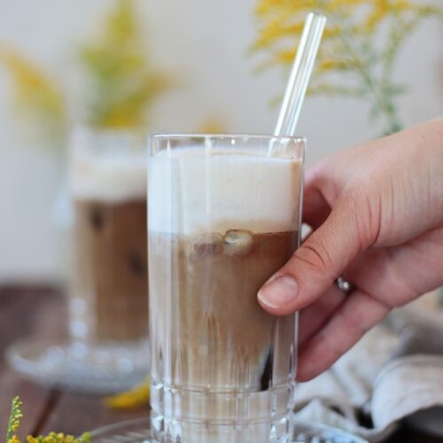 iced banana latte eiskaffee mit banane