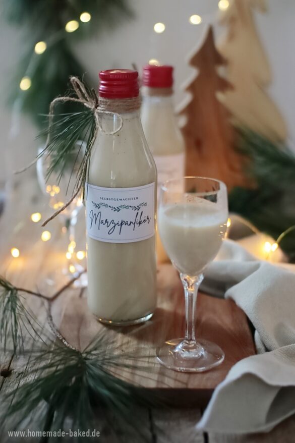 Marzipanlikör mit Amaretto und Rum (mit und ohne Thermomix): mit gratis ...