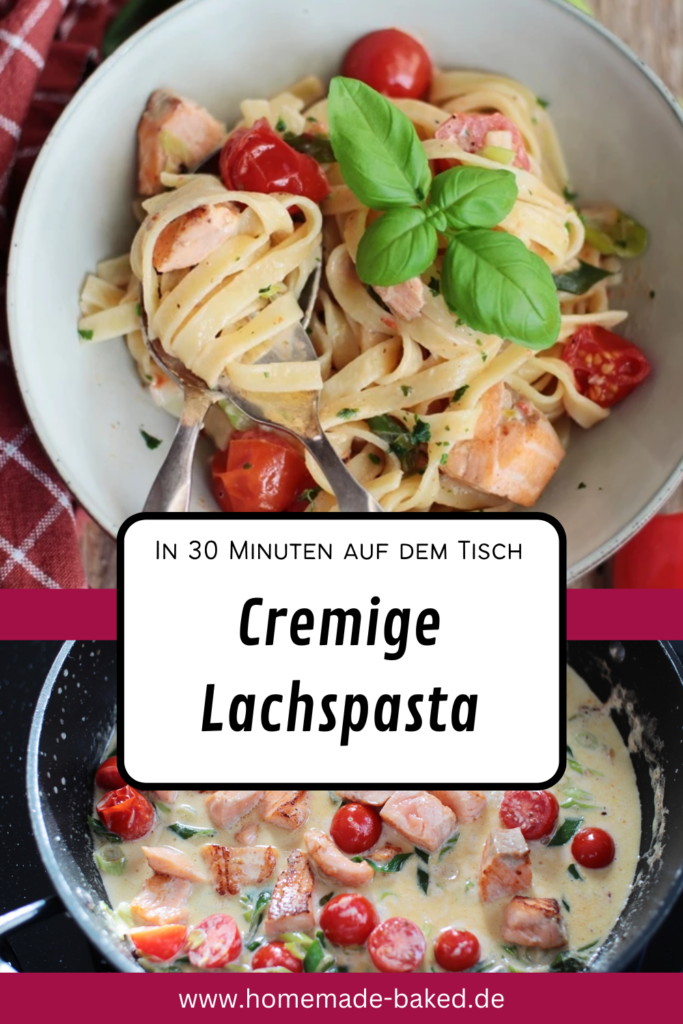 cremige lachspasta mit fruehlingszwiebeln und cocktailtomaten