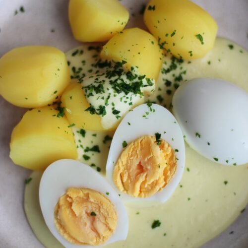 klassische eier in senfsauce mit kartoffeln, senfeier schnell und einfach