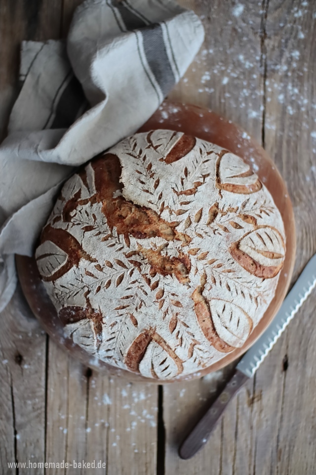 reines sauerteigbrot mit haferflocken ohne hefe