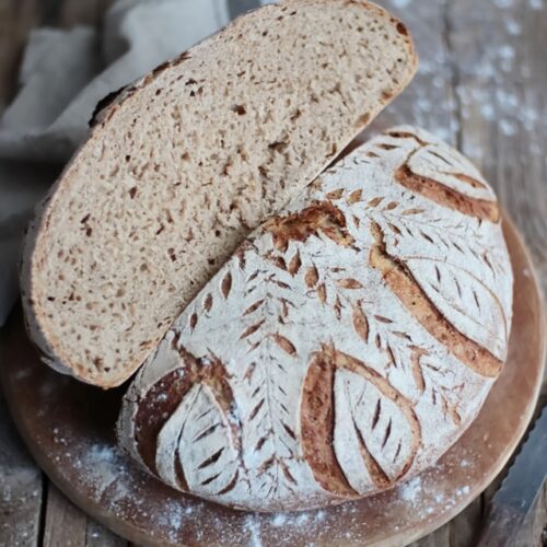 reines sauerteigbrot mit haferflocken ohne hefe