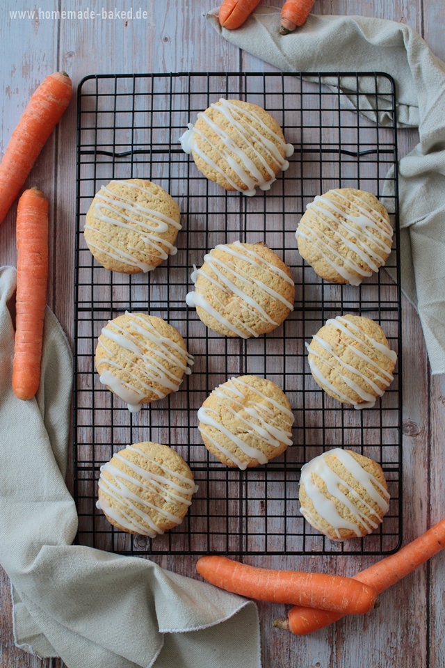 carrot cake cookies: karottenkekse mit cheescake-füllung