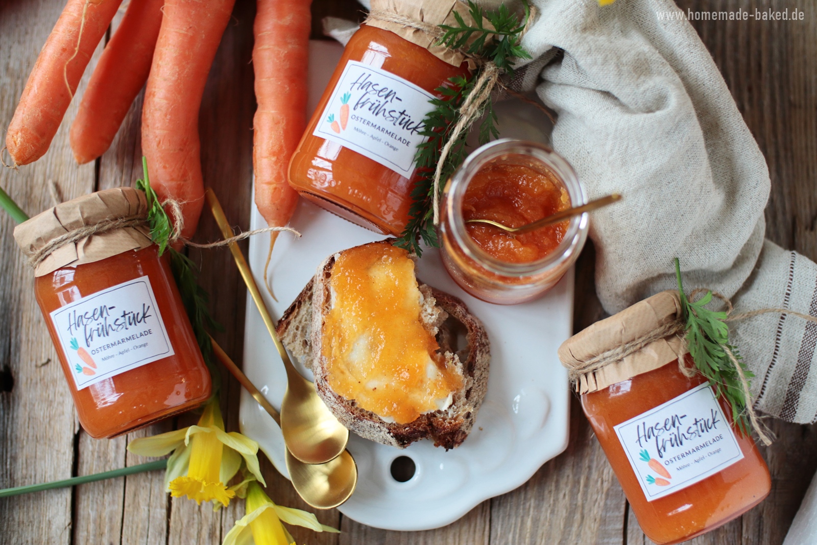 Hasenfrühstück aus dem Thermomix: Eine Ostermarmelade mit Möhre, Apfel ...