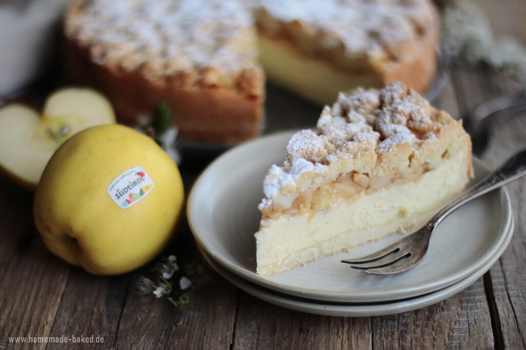 apfel pudding streuselkuchen, mit und ohne Thermomix