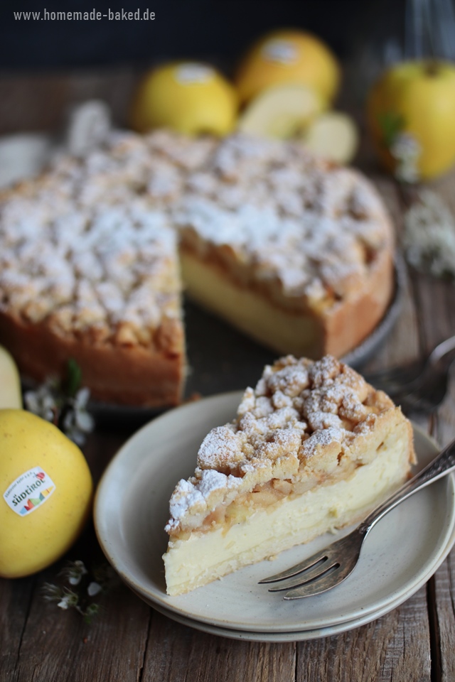 apfel pudding streuselkuchen, mit und ohne Thermomix