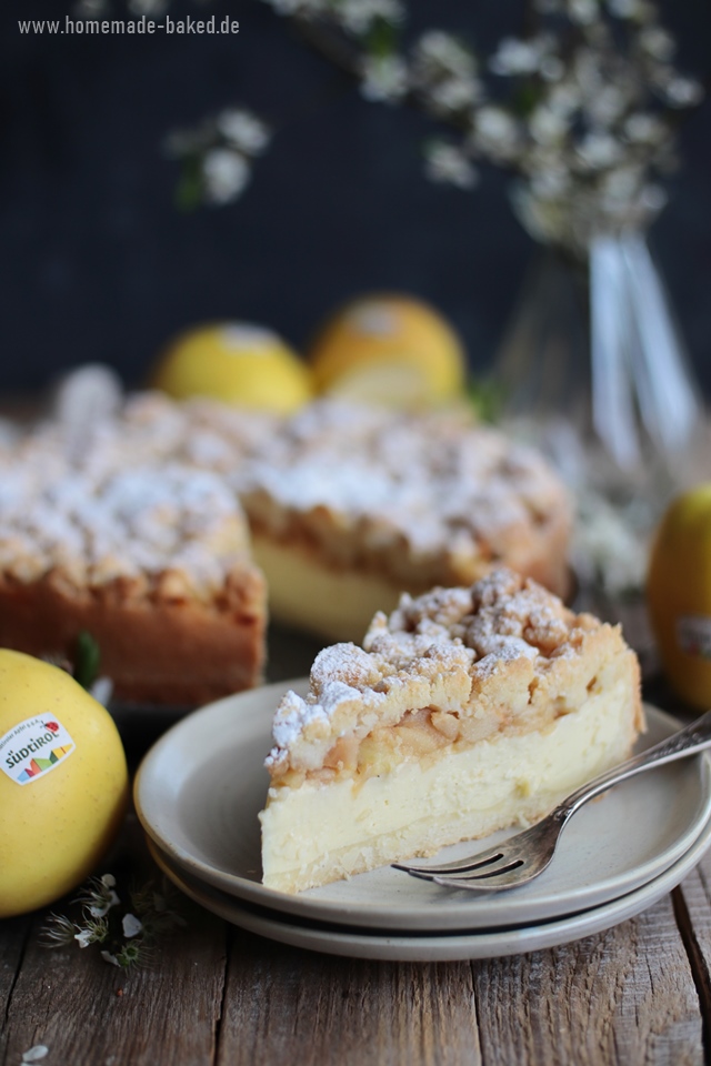 apfel pudding streuselkuchen, mit und ohne Thermomix