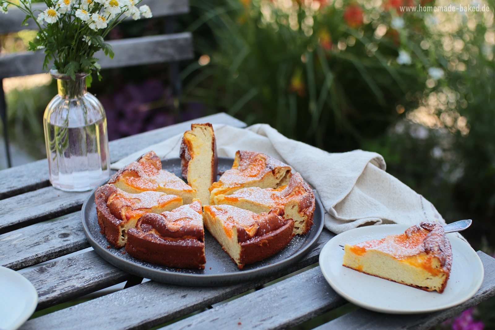 Gesünderer Grieß Käsekuchen ohne Boden mit Mandarinen - Grieß-Quarkkuchen