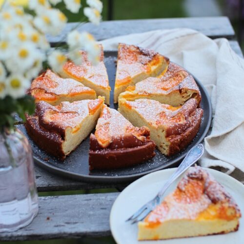grieß käsekuchen ohne boden mit mandarinen