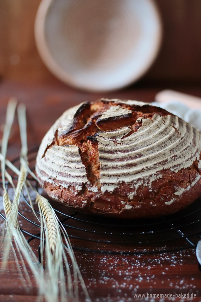 No Knead Mischbrot mit Sauerteig: Einfaches Sauerteigbrot ohne Hefe