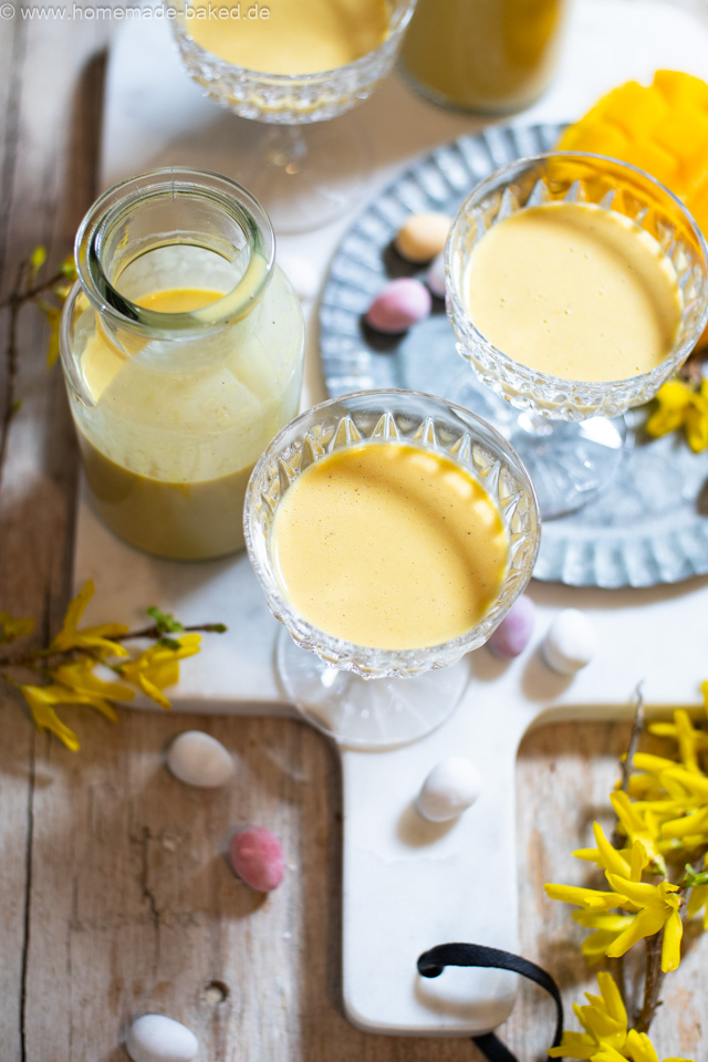 Mango Eierlikör: Exotisch fruchtiges Eierlikörrezept - mit und ohne Thermomix