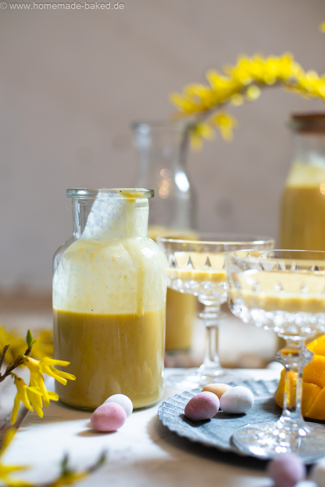 Mango Eierlikör: Exotisch fruchtiges Eierlikörrezept - mit und ohne Thermomix