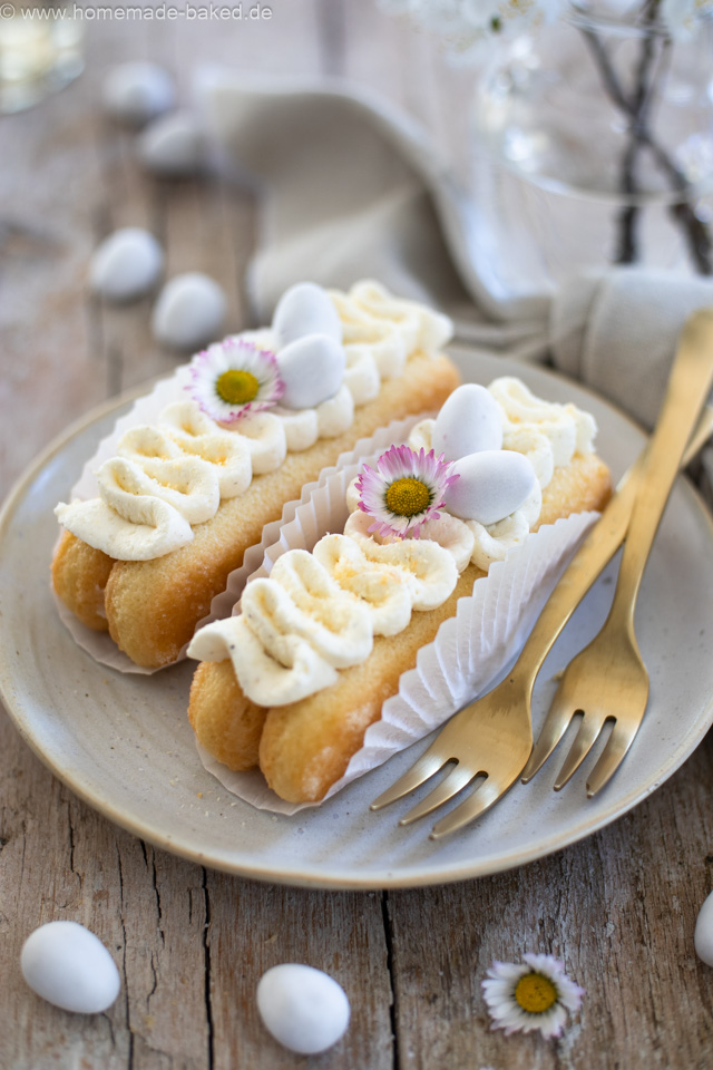 No Bake Ostertörtchen in 30 Minuten – Einfaches Dessert mit Löffelbiskuit & Mascarpone-Quark-Creme