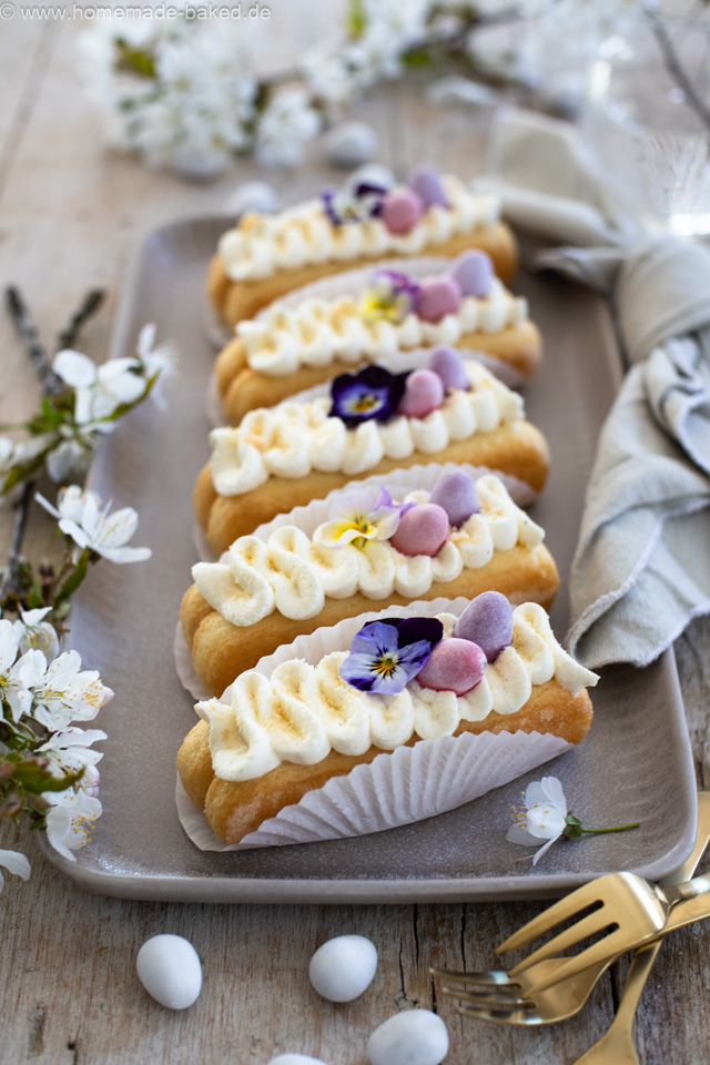 No Bake Ostertörtchen in 30 Minuten – Einfaches Dessert mit Löffelbiskuit & Mascarpone-Quark-Creme