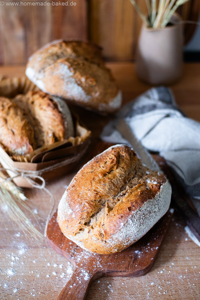 Rustikales No-Knead-Brot mit Leinsamen – einfach, aromatisch und ganz ohne Kneten