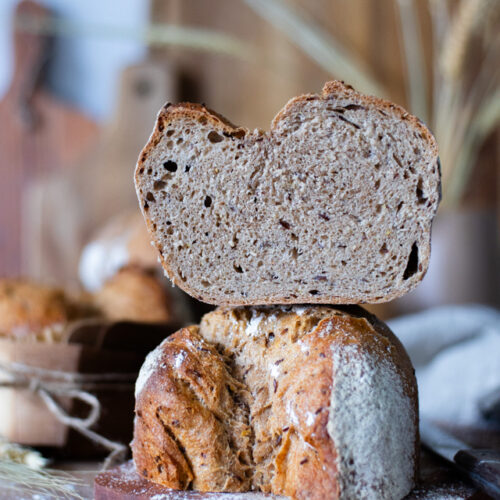 Rustikales No-Knead-Brot mit Leinsamen – einfach, aromatisch und ganz ohne Kneten