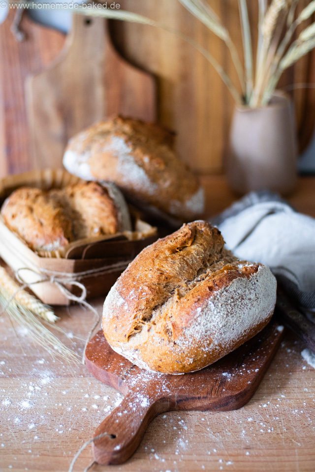 Rustikales No-Knead-Brot mit Leinsamen – einfach, aromatisch und ganz ohne Kneten