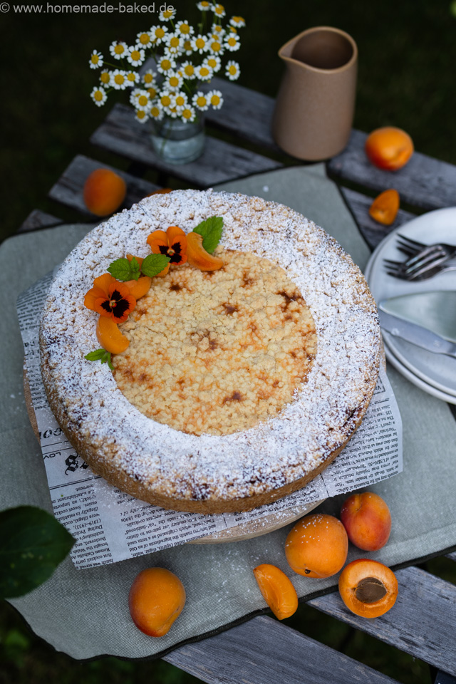 Mohn Streusel Käsekuchen mit Aprikosen – einfach, saftig und fruchtig