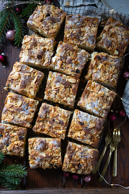Butterstollen-Kuchen vom Blech – Saftig, aromatisch & perfekt für die Adventszeit