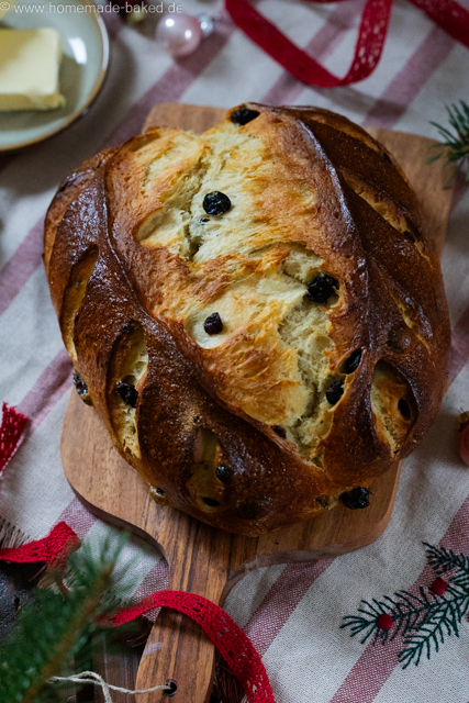 Julebrød oder Julekaka – Norwegisches Weihnachtsbrot mit Rosinen & Kardamom