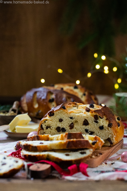 Julebrød oder Julekaka – Norwegisches Weihnachtsbrot mit Rosinen & Kardamom
